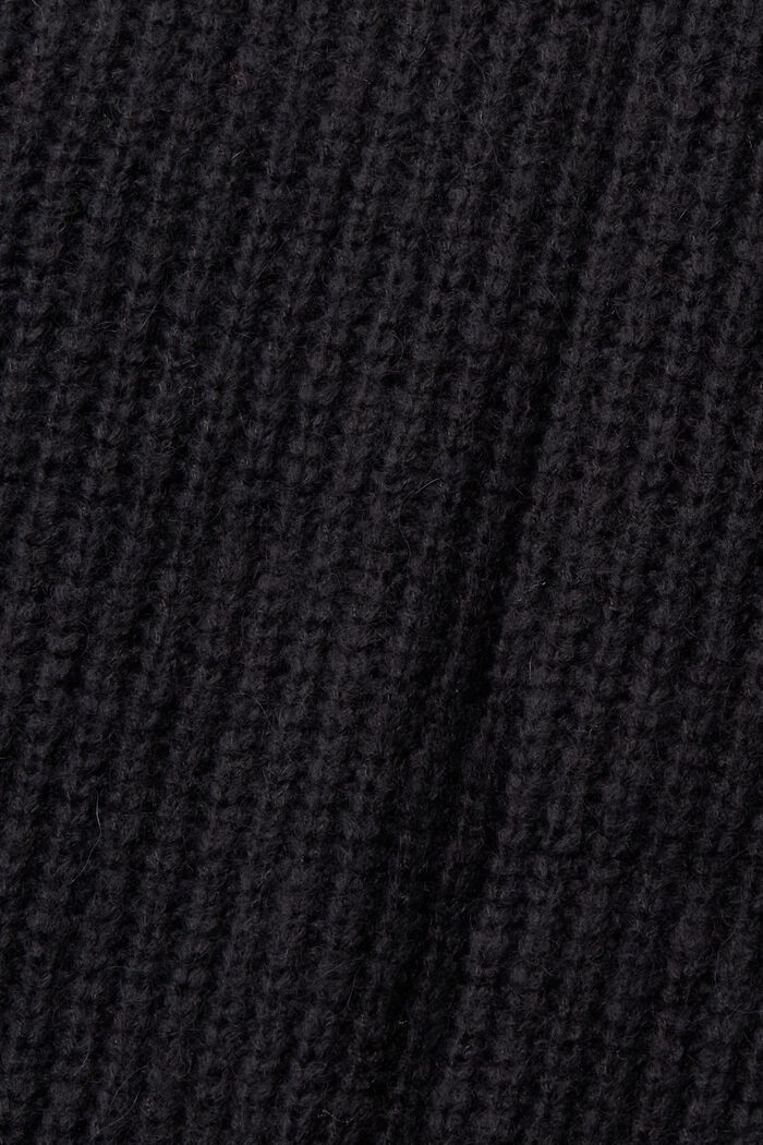 Mouwloze trui van een wolmix, BLACK, detail image number 5