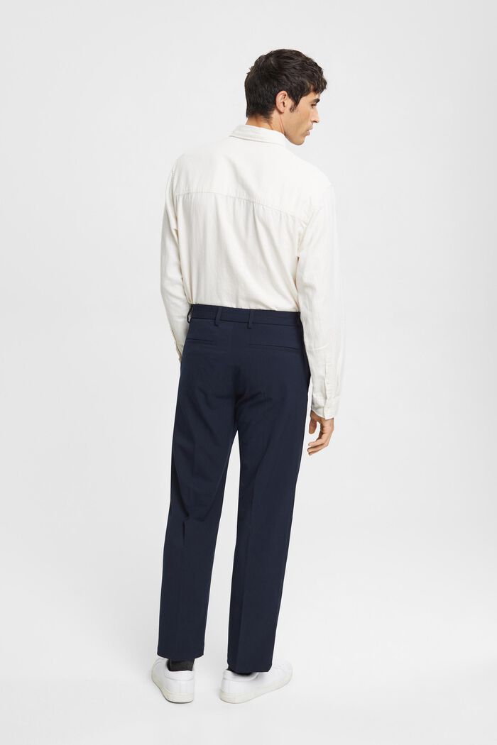 Getailleerde, wijde broek met een elastische taille, NAVY, detail image number 4