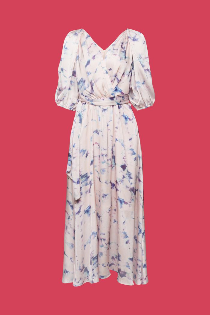 Midi-jurk met wikkeleffect, PASTEL PINK, detail image number 7