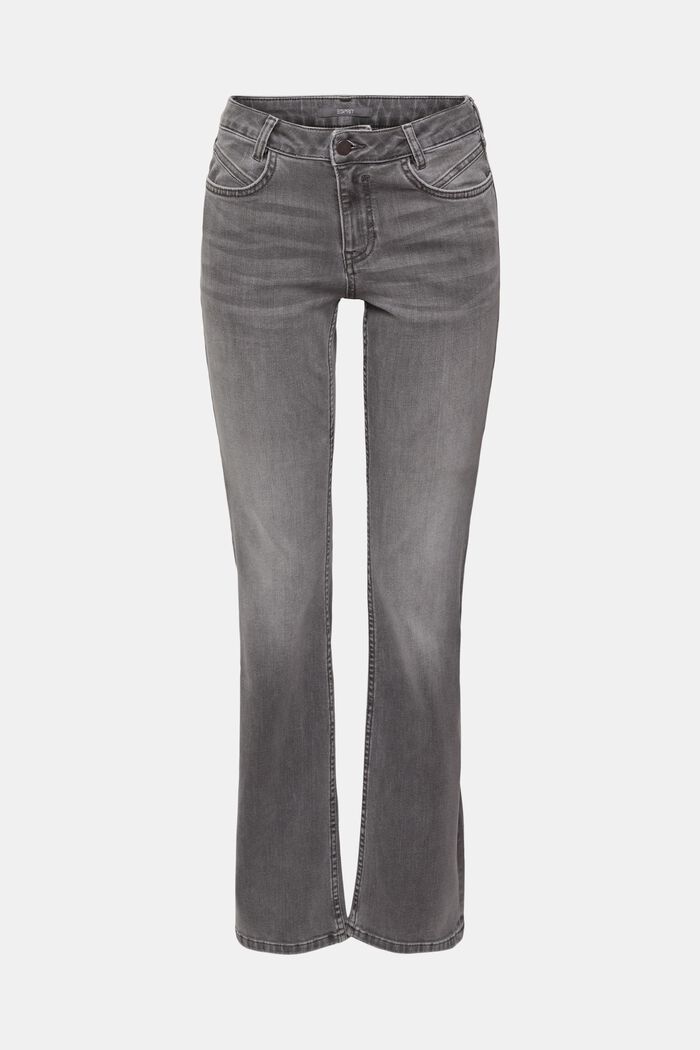 Mid-rise bootcut stretchjeans, GREY MEDIUM WASHED, detail image number 2