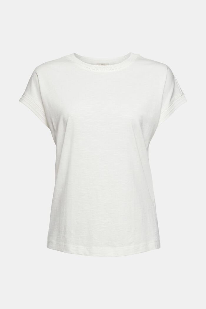 T-shirt van een mix met biologisch katoen, OFF WHITE, detail image number 6