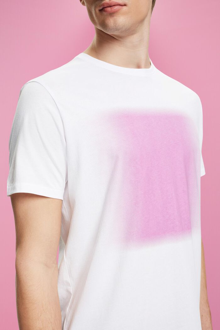 Katoenen T-shirt met print, WHITE, detail image number 2