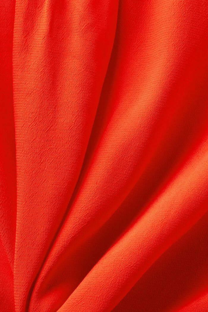 Overhemdblouse van crêpe, RED, detail image number 5