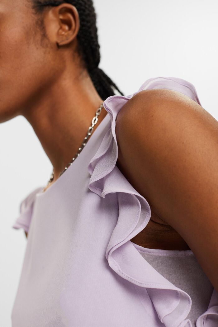 Chiffon blouse met ruches, LAVENDER, detail image number 2