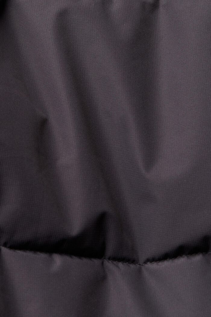 Gewatteerde jas met neonkleurige details, DARK GREY, detail image number 5