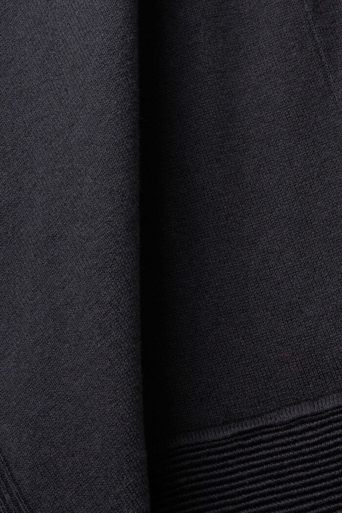 Gebreid vest zonder sluiting, BLACK, detail image number 6