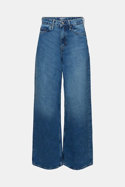 Jeans met wijde pijpen en hoge taille
