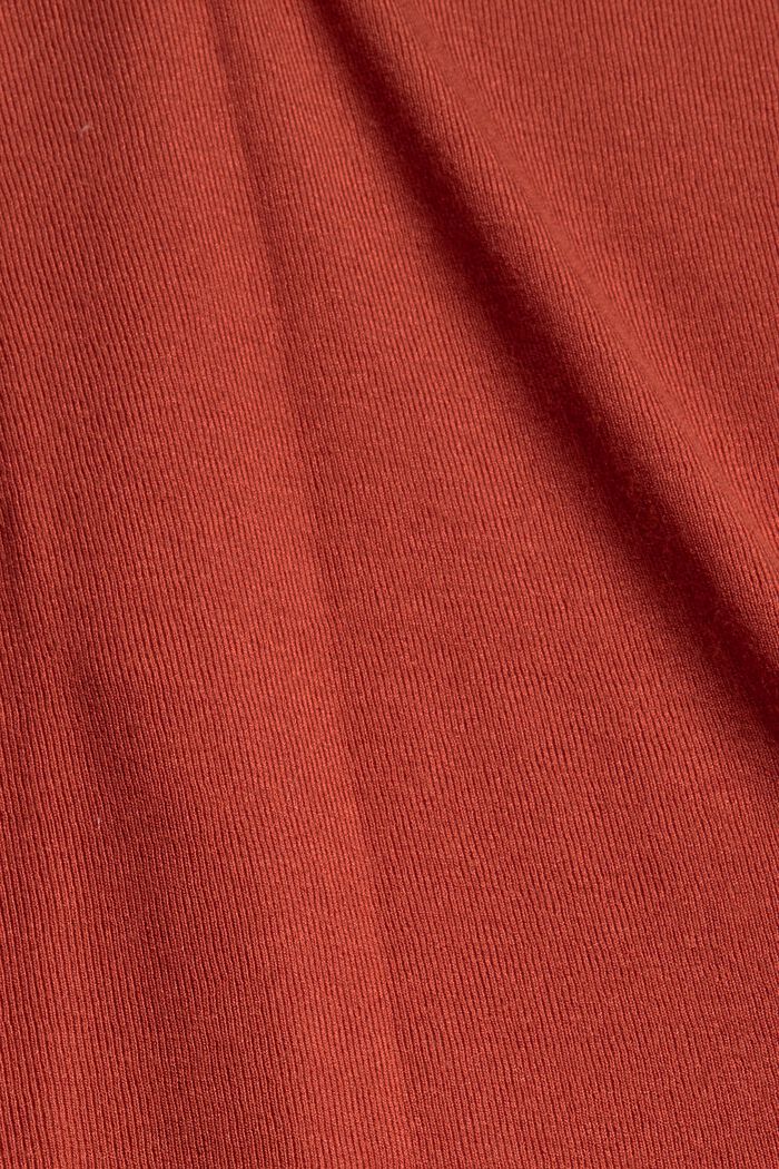 Jersey maxi-jurk van LENZING™ ECOVERO™, TERRACOTTA, detail image number 4