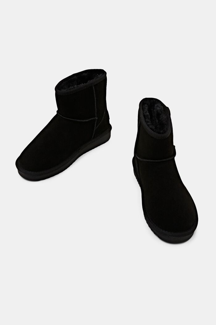ESPRIT - Suède laarzen voering van imitatiebont in onze e-shop