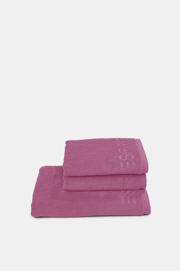 Met TENCEL™: set van drie badstof handdoeken, BLACKBERRY, detail image number 2