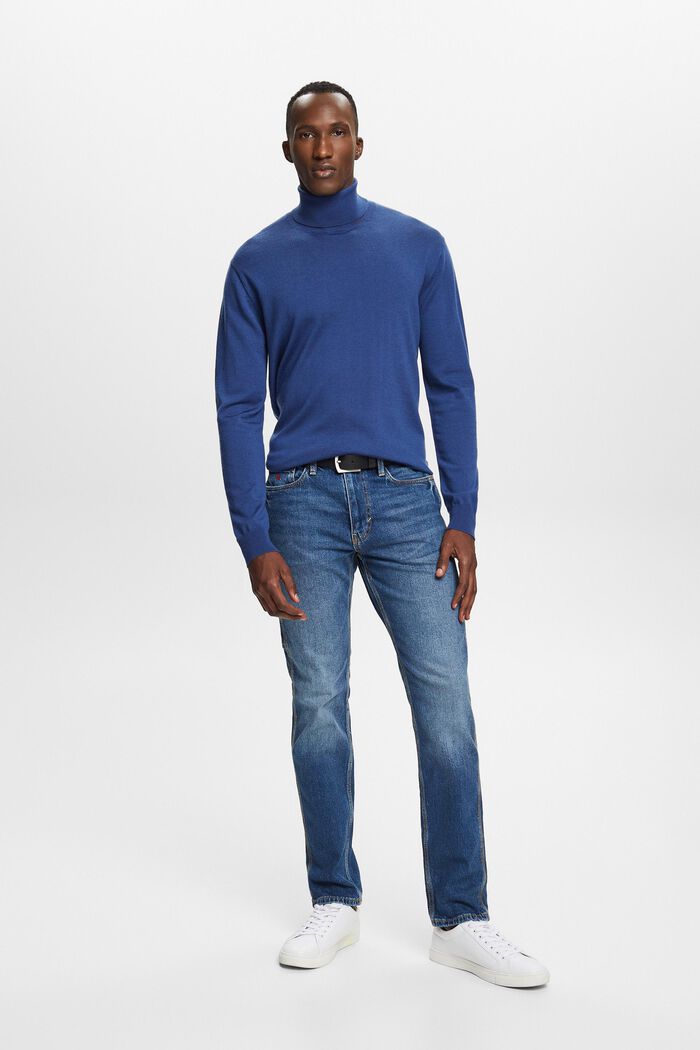 Carpenter straight fit jeans, BLUE MEDIUM WASHED, detail image number 5