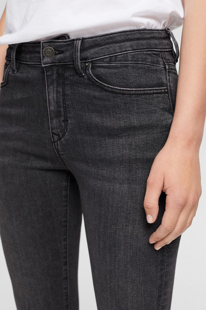 Mid rise skinny jeans, GREY DARK WASHED, detail image number 2