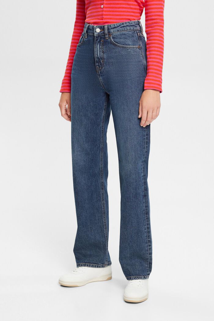 Jeans met rechte pijpen, BLUE MEDIUM WASHED, detail image number 0