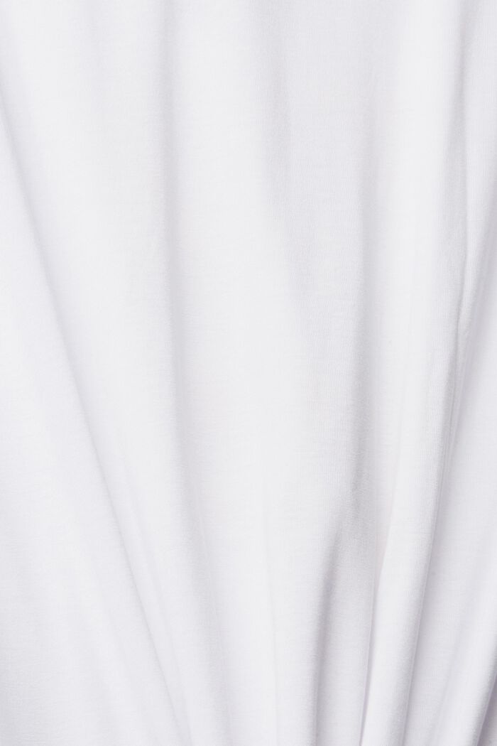 T- Shirt met glitterprint, LENZING™ ECOVERO™, WHITE, detail image number 4
