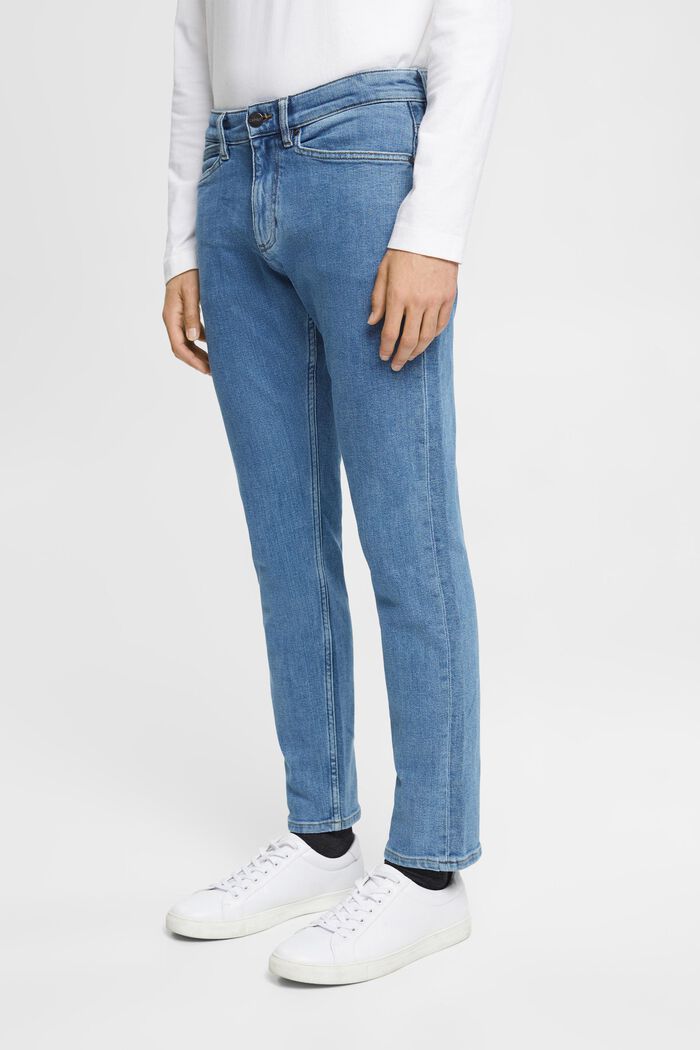 Slim fit-jeans met faded look, BLUE BLEACHED, detail image number 0