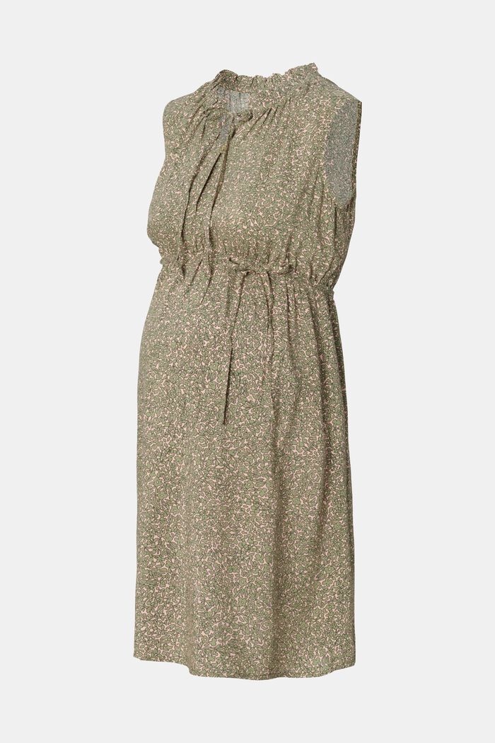 Positie-jurk met motief, LENZING™ ECOVERO™, REAL OLIVE, detail image number 6