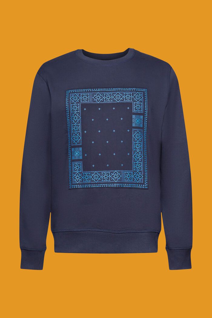 Sweatshirt met print op de voorkant, NAVY, detail image number 6