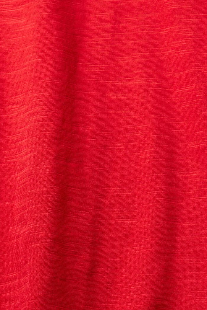 Katoenen longsleeve, DARK RED, detail image number 4