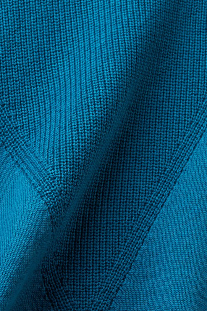 Gebreide coltrui, PETROL BLUE, detail image number 5