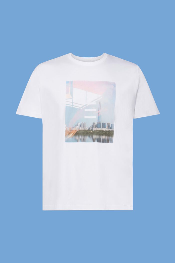 Katoenen T-shirt met print, WHITE, detail image number 7