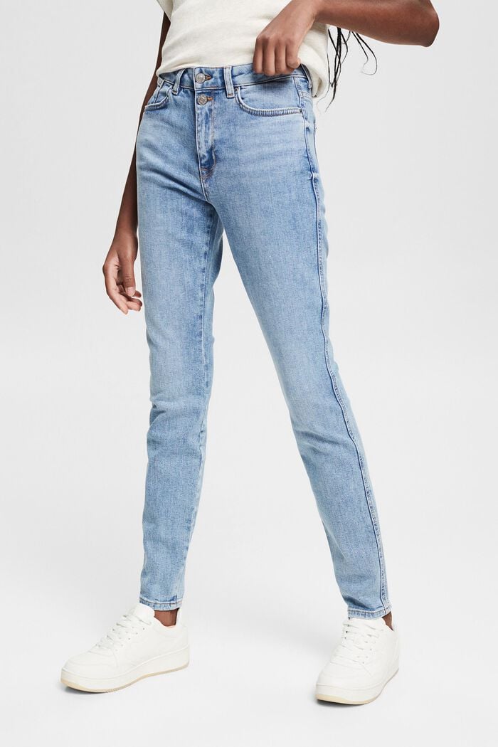 Jeans met dubbele knoop, organic cotton