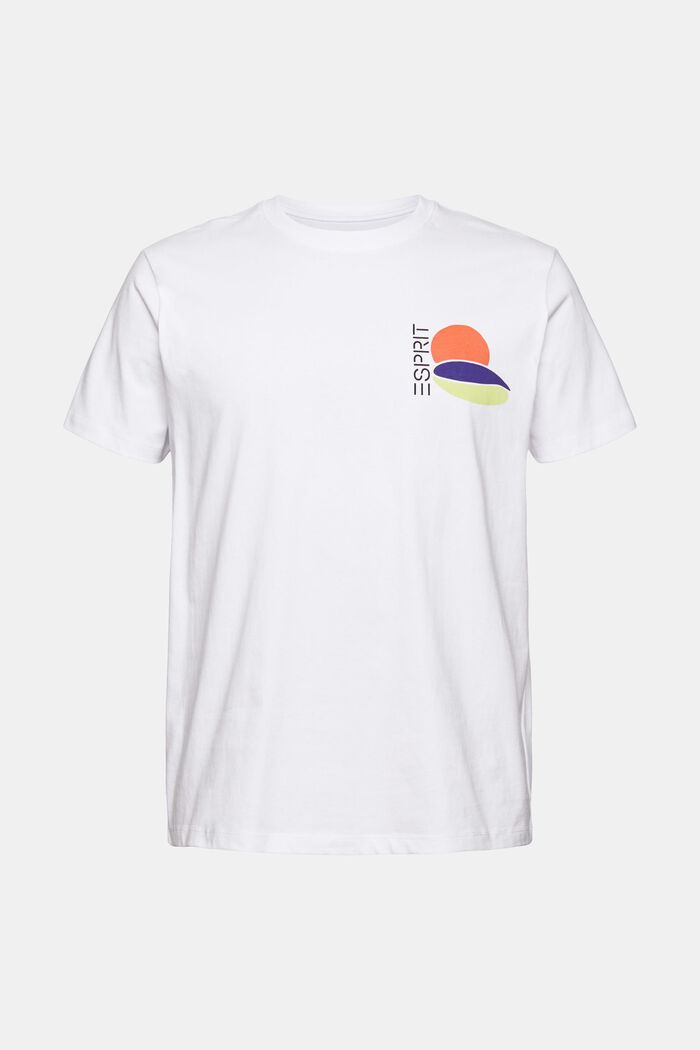 Jersey T-shirt met print op de achterkant, WHITE, overview