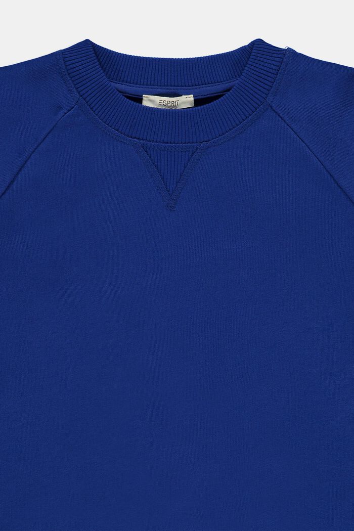 Sweatshirt met logo van 100% katoen, BRIGHT BLUE, detail image number 2