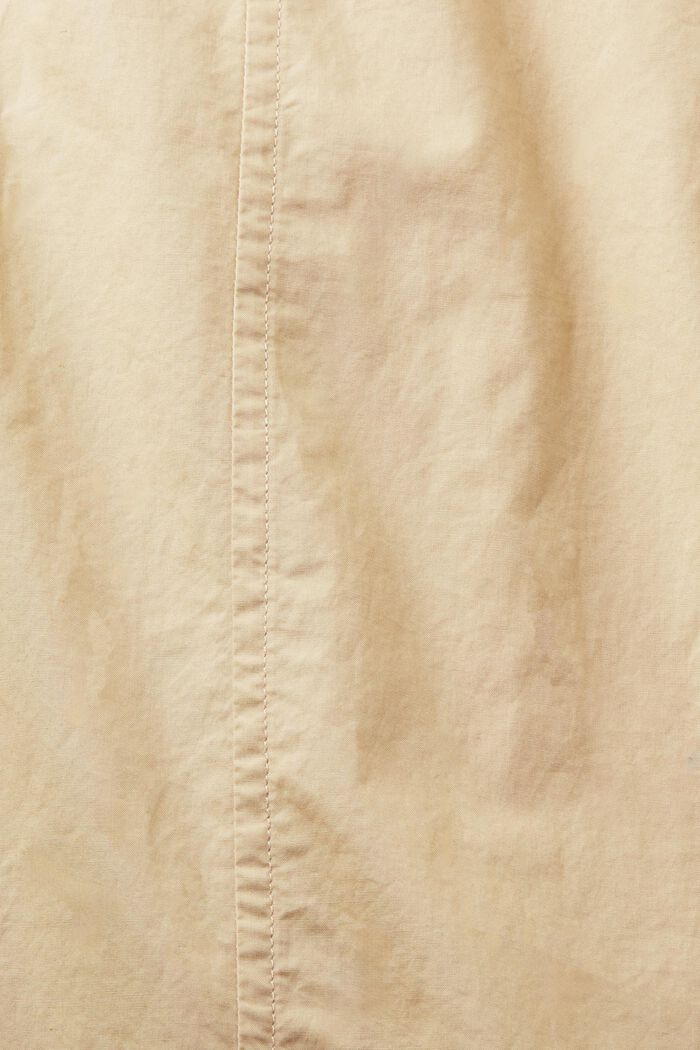 Overhemdjurk van katoen-popeline met strikceintuur, SAND, detail image number 6