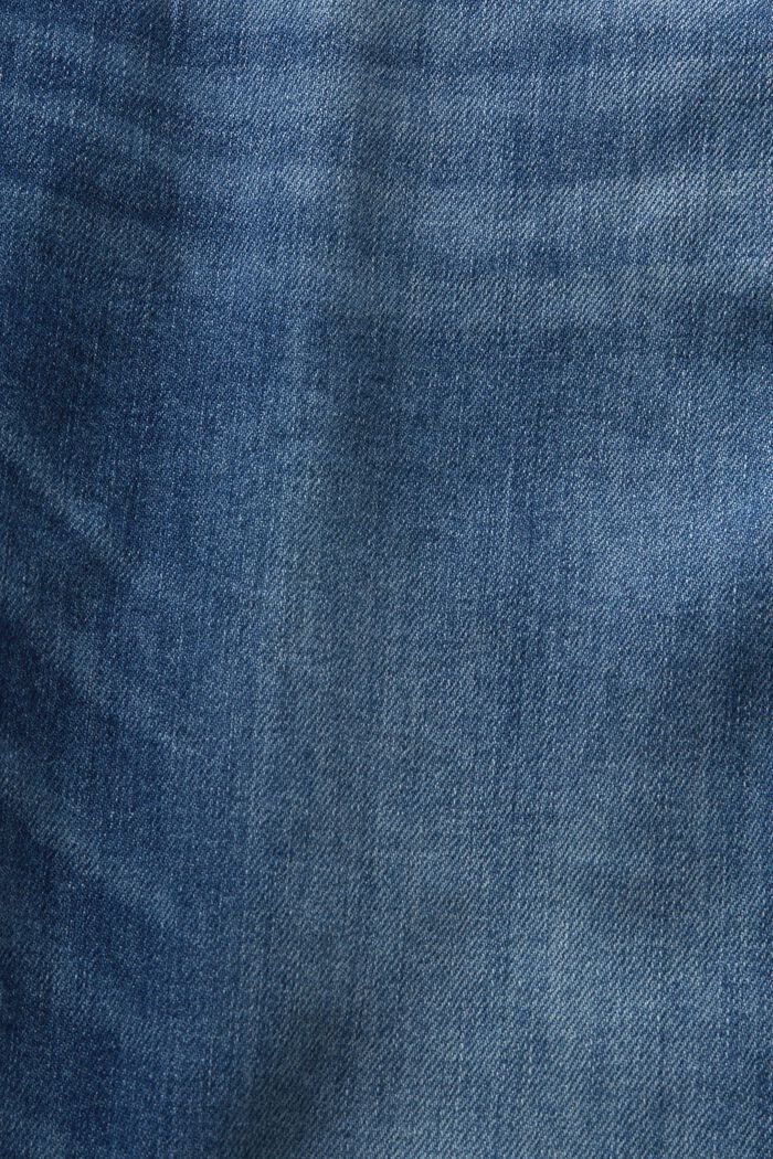 Rechte selvedge jeans met middelhoge taille, BLUE MEDIUM WASHED, detail image number 6