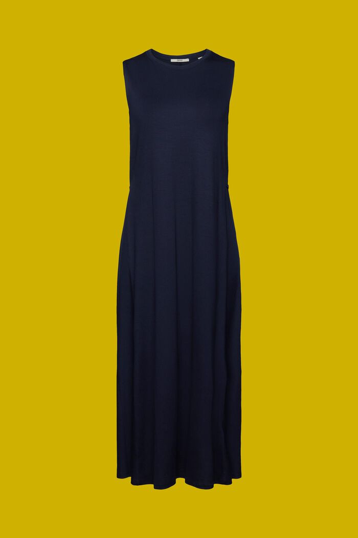 Jersey midi-jurk met vaste banden, NAVY, detail image number 6