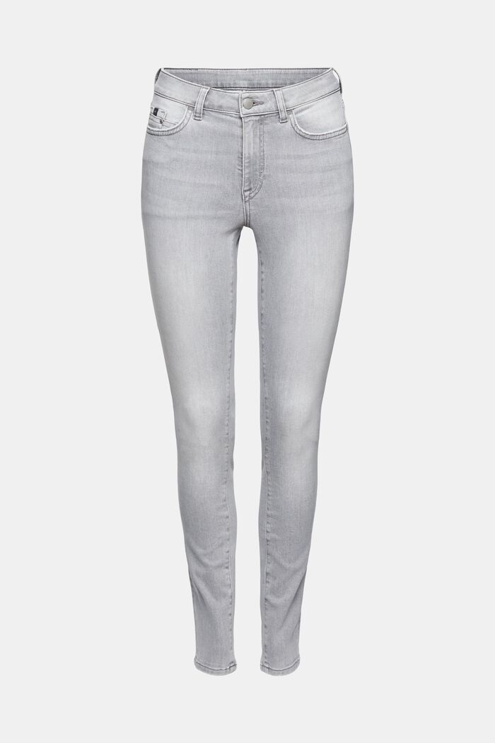 Jeans met superstretch, organic cotton, GREY LIGHT WASHED, detail image number 6