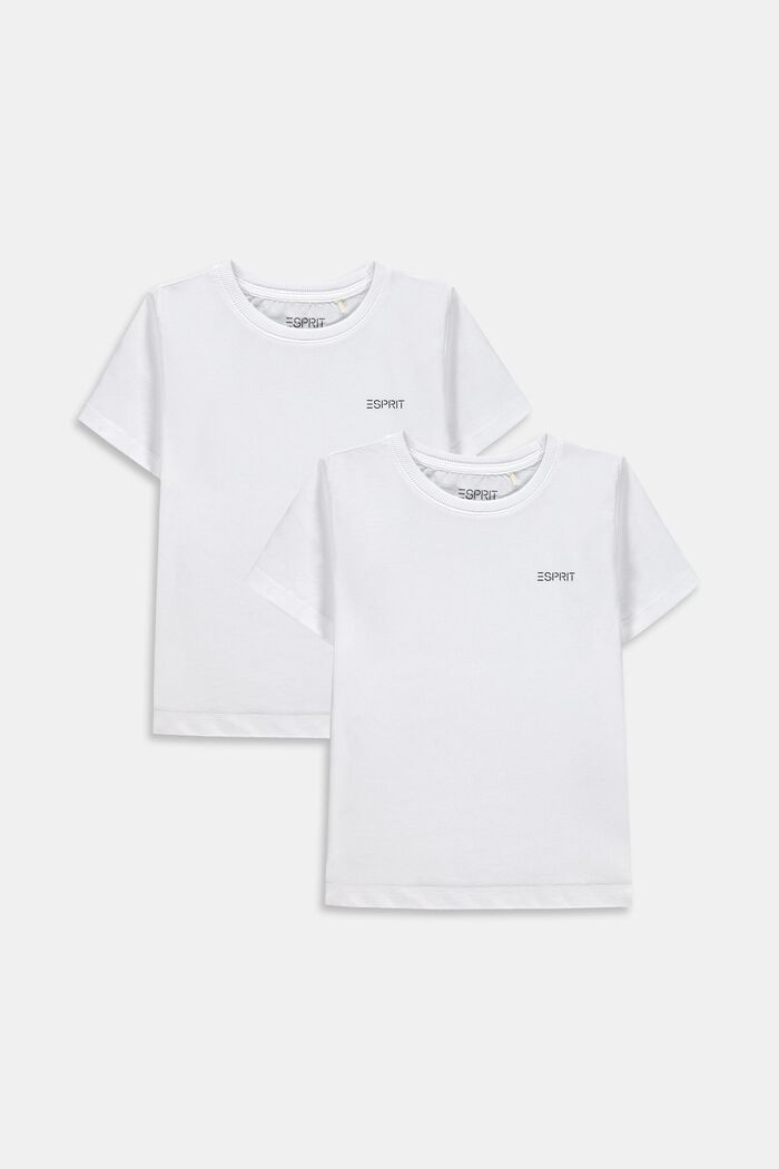 Set van 2 T shirts van 100% katoen, WHITE, detail image number 0