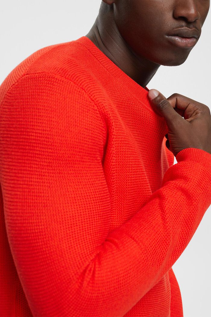 Gestreepte sweater, RED, detail image number 2