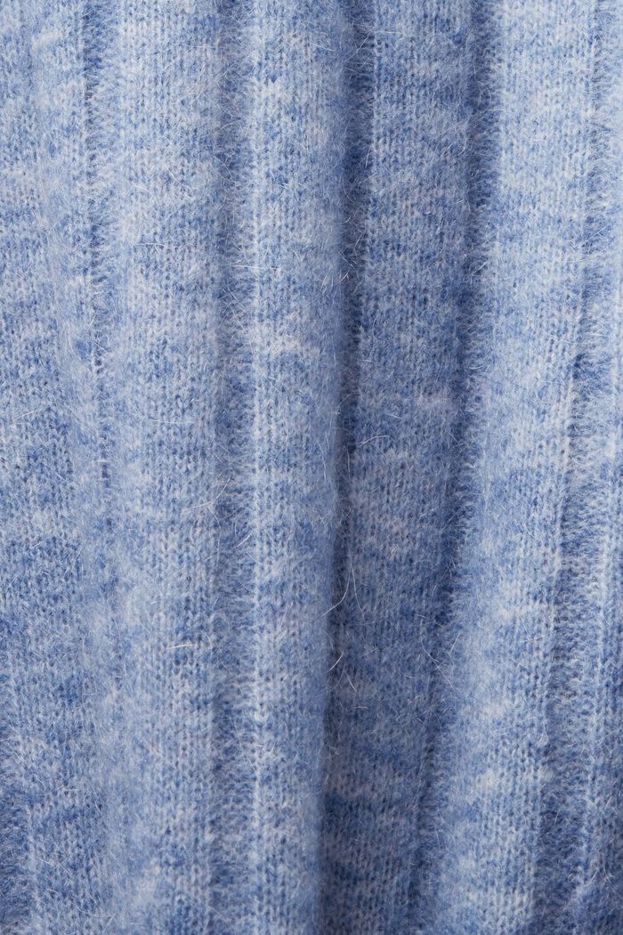 Midi-jurk van ribbreisel met turtleneck, BLUE LAVENDER, detail image number 6