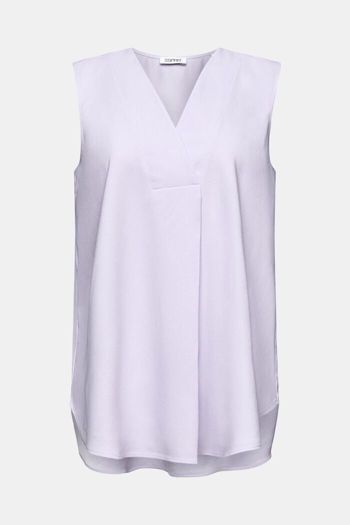 Mouwloze blouse met V-hals, LAVENDER, detail image number 6