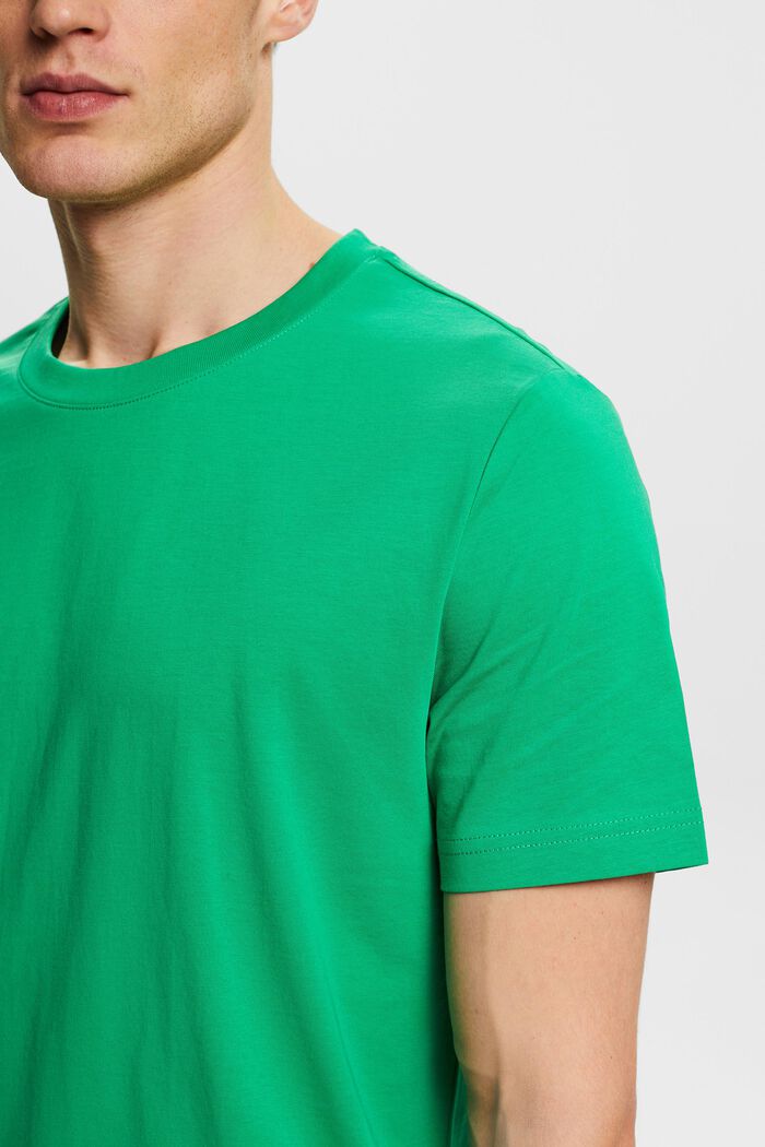 T-shirt van jersey met ronde hals, NEW GREEN, detail image number 2