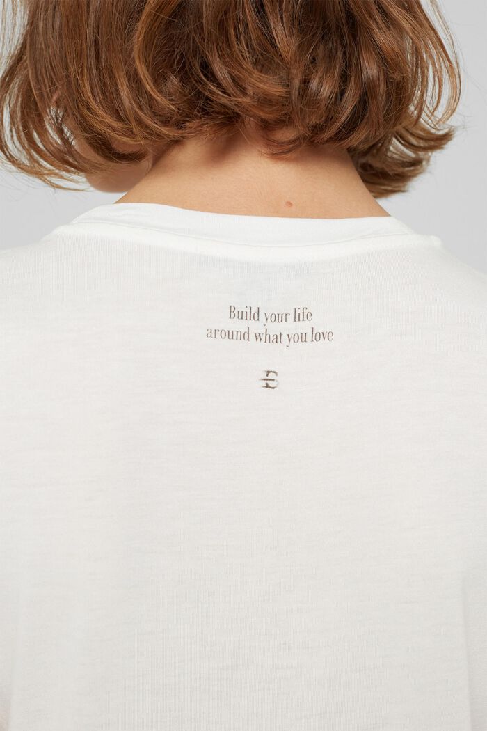 T-shirt met tekst, LENZING™ ECOVERO™, OFF WHITE, detail image number 5