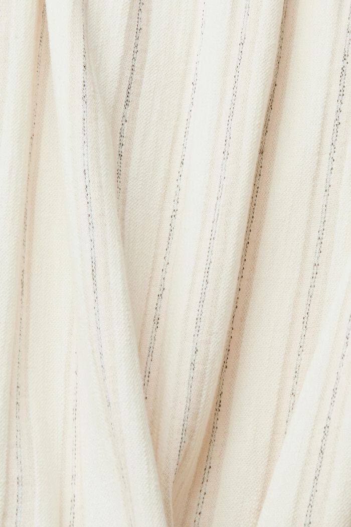 Midi-jurk van een katoenmix met geweven strepen, OFF WHITE, detail image number 4
