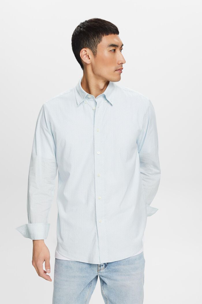 Katoenen overhemd met print en een relaxed fit, WHITE, detail image number 1