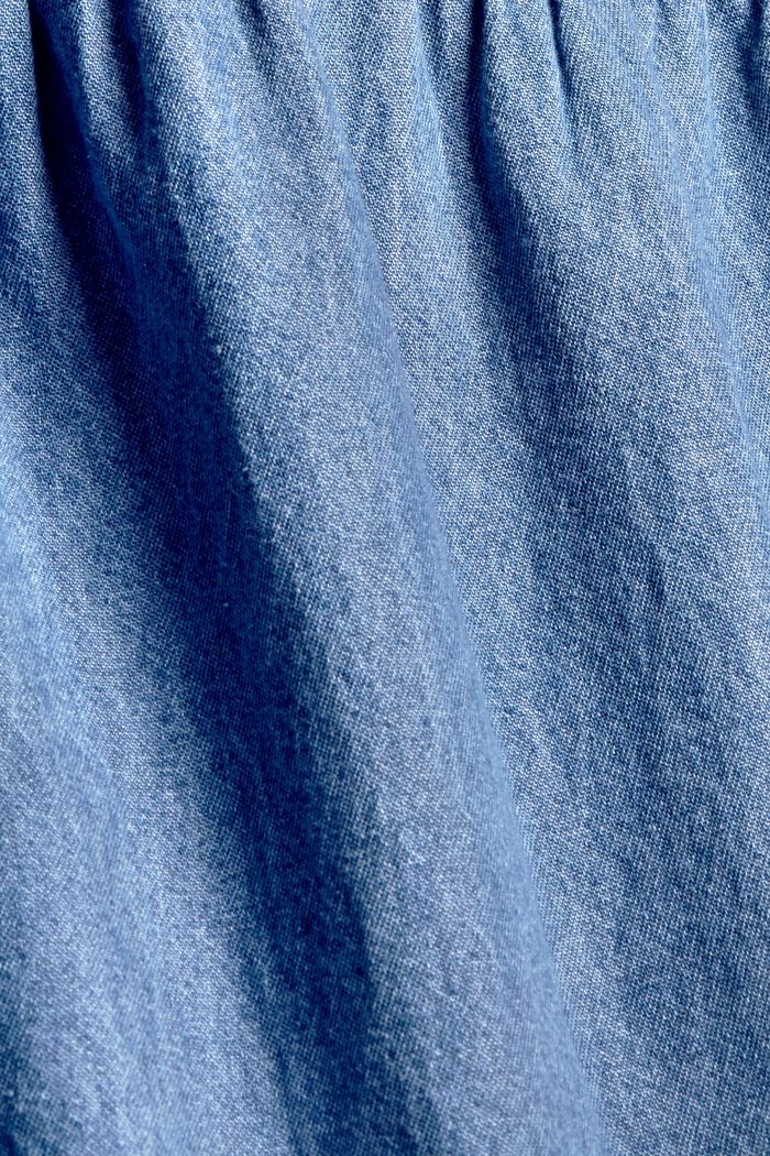 Denim overhemdjurk van katoen, BLUE MEDIUM WASHED, detail image number 4