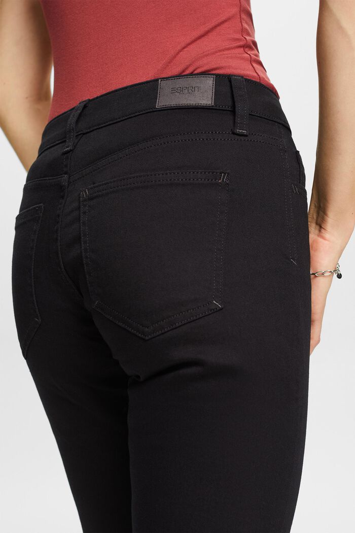 Jeans met middelhoge taille en rechte pijpen, BLACK RINSE, detail image number 2