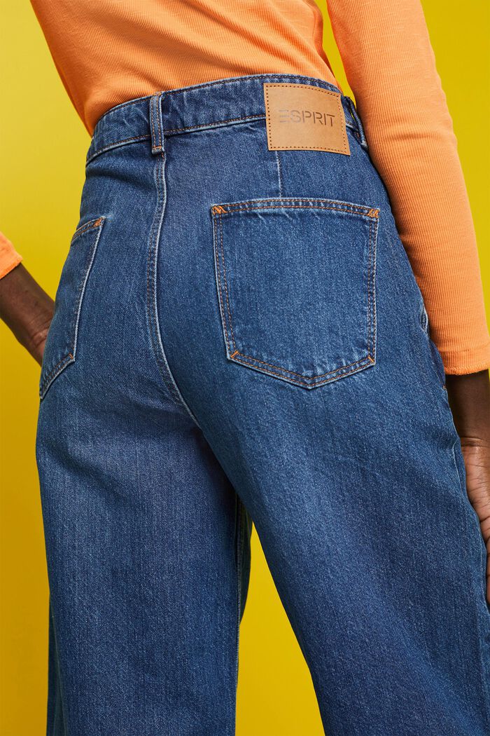 Culotte jeans met hoge taille, BLUE MEDIUM WASHED, detail image number 2