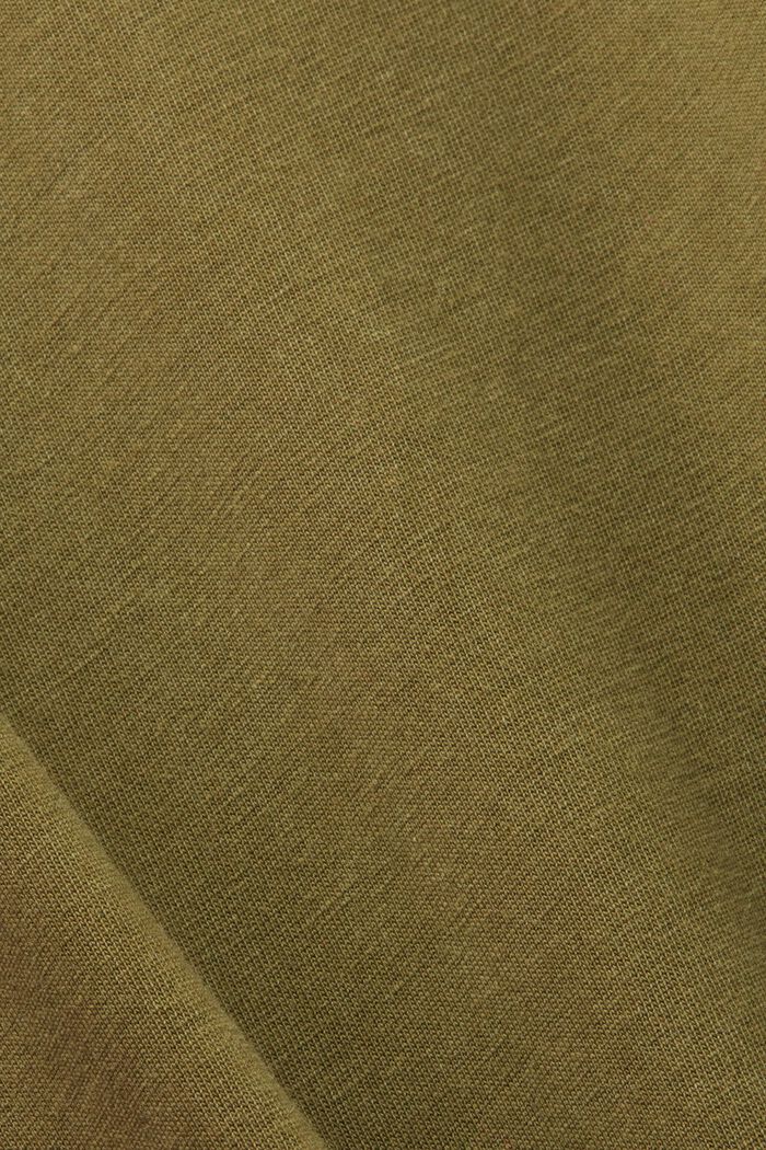 Garment-dyed jersey T-shirt, 100% katoen, OLIVE, detail image number 4