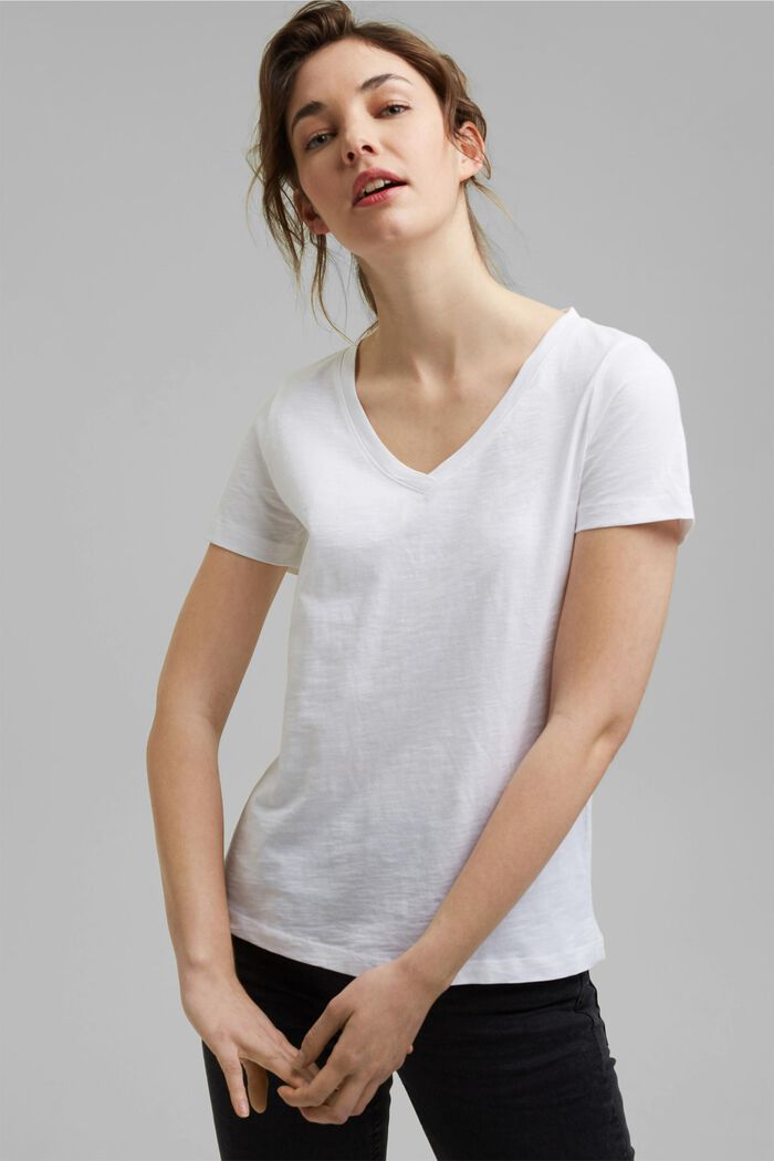 T-shirt van 100% organic cotton, WHITE, detail image number 0