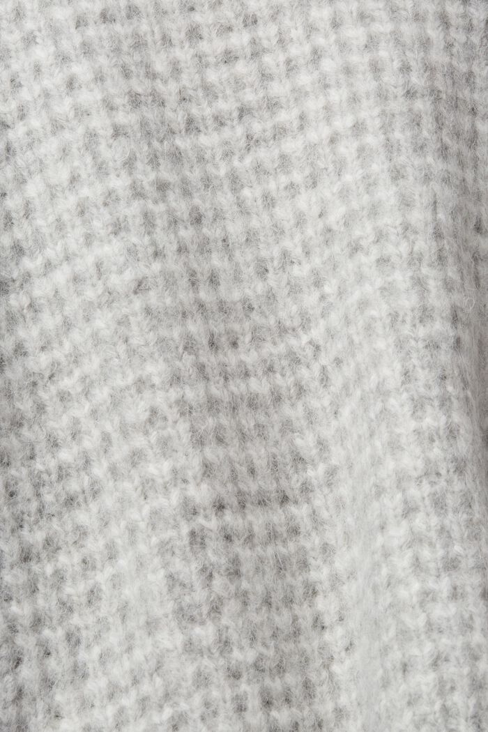 Grofgebreide trui met turtleneck, LIGHT GREY, detail image number 4
