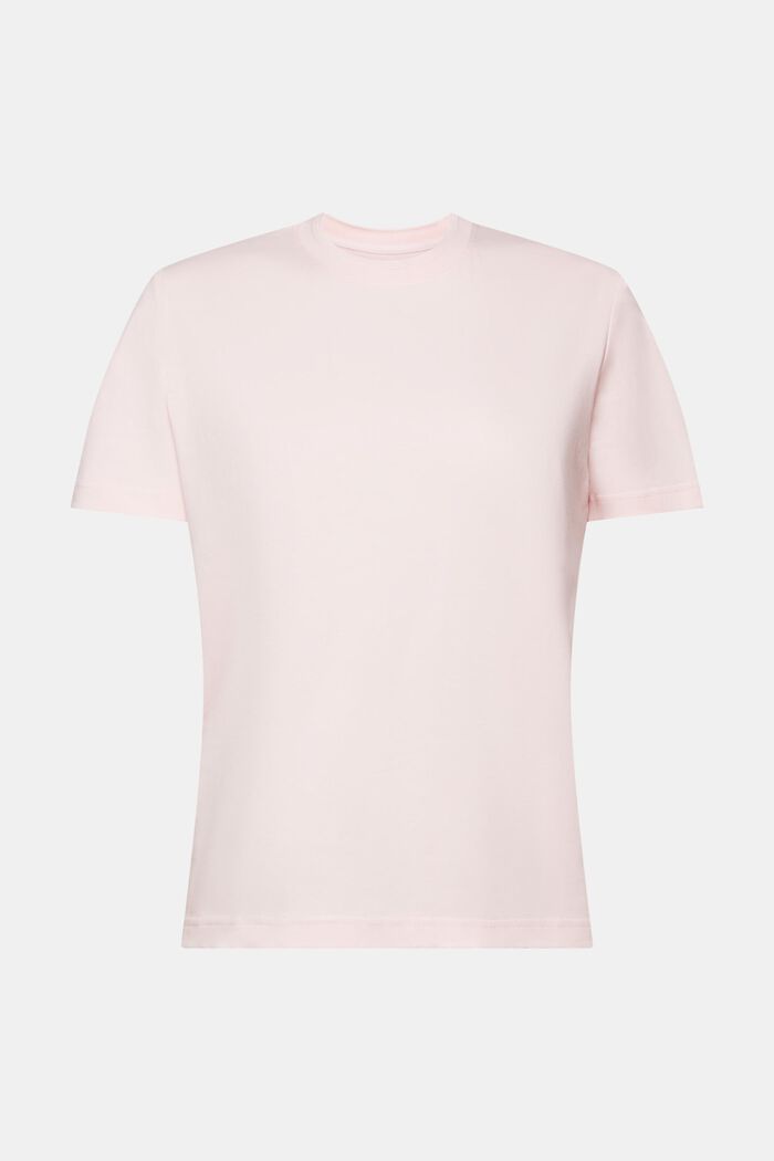 T-shirt met ronde hals, 100% katoen, PASTEL PINK, detail image number 7