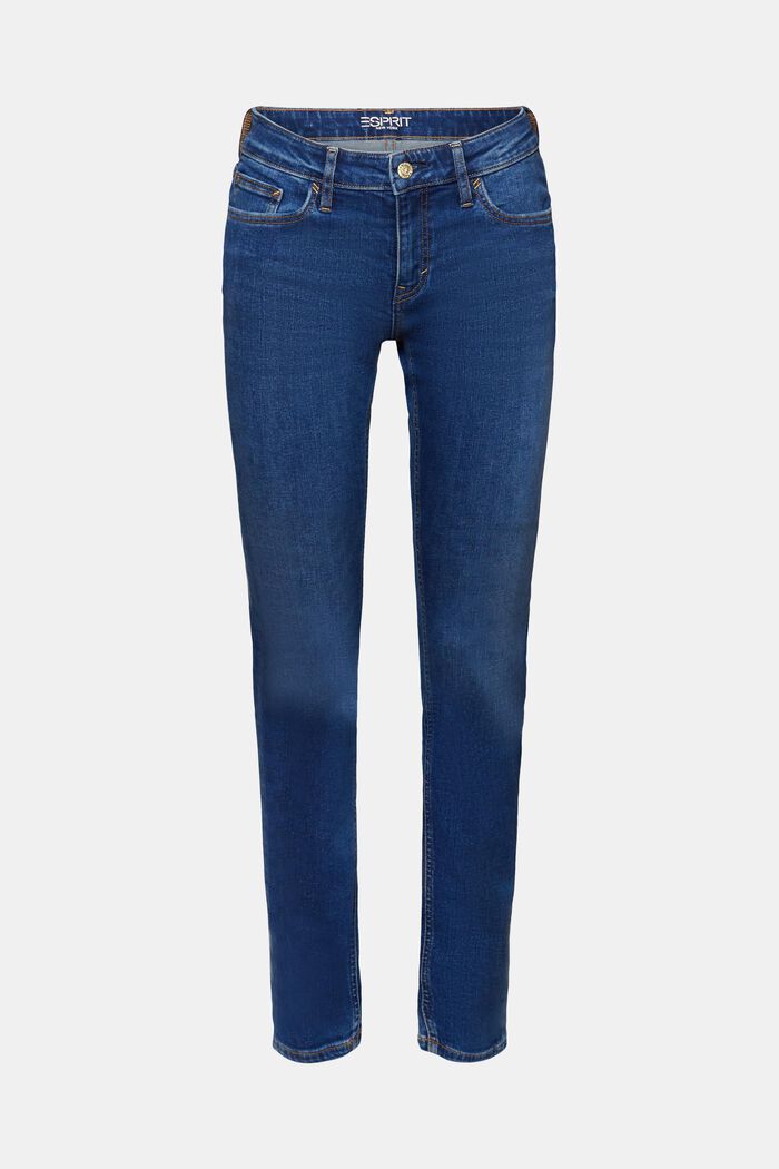 Slim fit-jeans met stretch, BLUE MEDIUM WASHED, detail image number 6