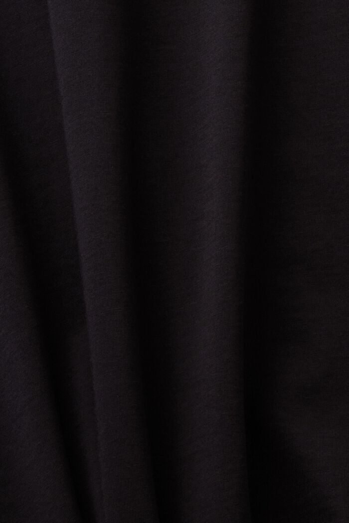 Slim fit katoenen shirt met V-hals, BLACK, detail image number 5