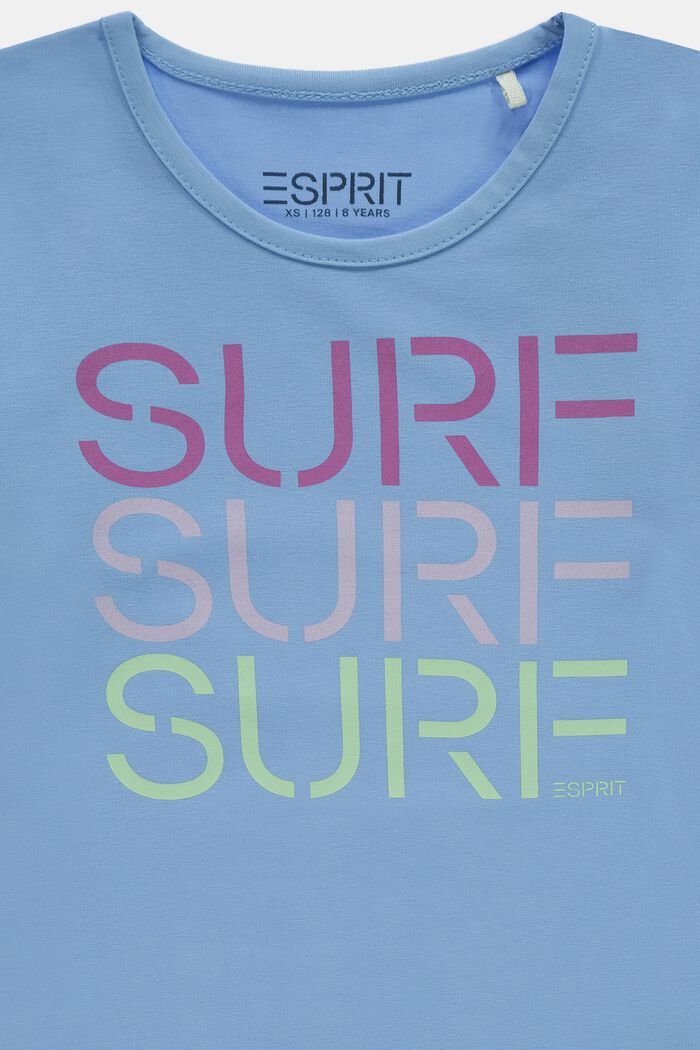 T-shirt met surfprint van katoen, BRIGHT BLUE, detail image number 2