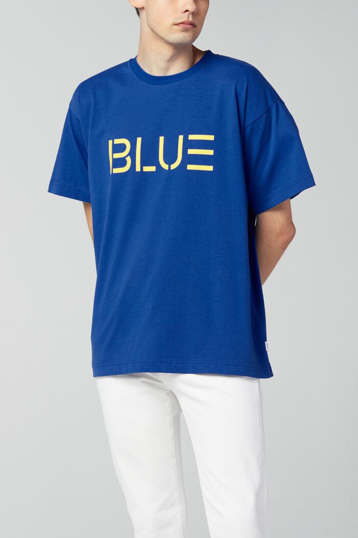 Uniseks T-shirt met print, BLUE, detail image number 2